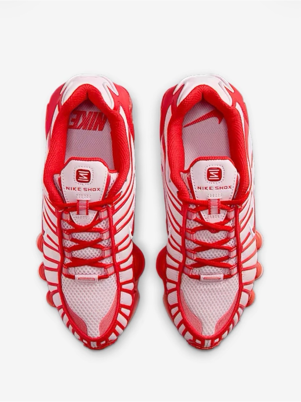 Nike Kids' Red and White Shox Sneakers